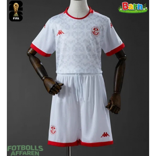 Tunisien Bortaställ Barn VM 2026 Kortärmad (+ Korta byxor)